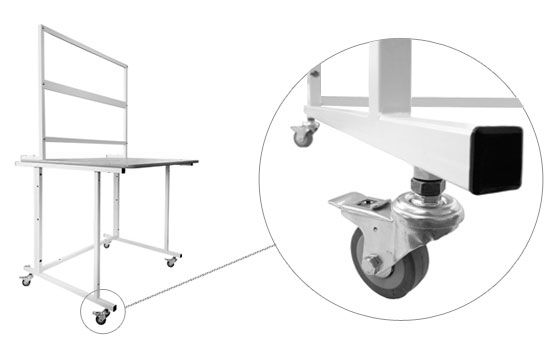 Новая опция: мобильные столы и стеллажи для модульных учебных стендов